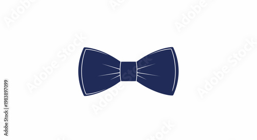 Elegant navy blue bow tie accessory.