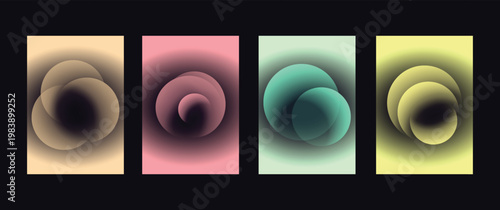 Abstract Gradient Overlapping Circles Background Soft Glow Minimal Geometric Design