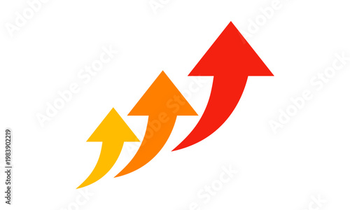 アップ・上昇の矢印アイコン