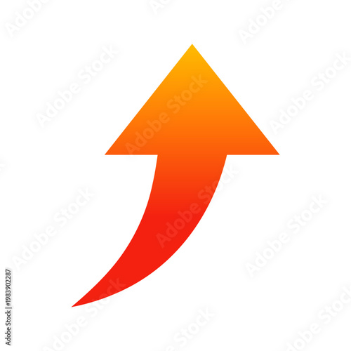 アップ・上向きのグラデーション矢印アイコン