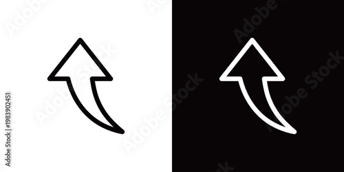 上・アップの矢印アイコン（線）