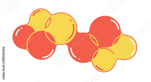 Colorful molecular structure model.