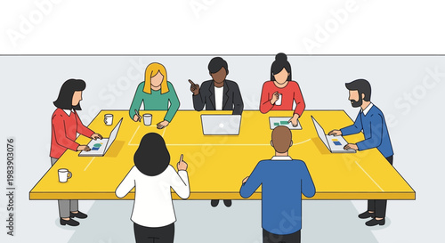 People sitting around table.