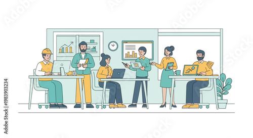 People Working Office Environment.