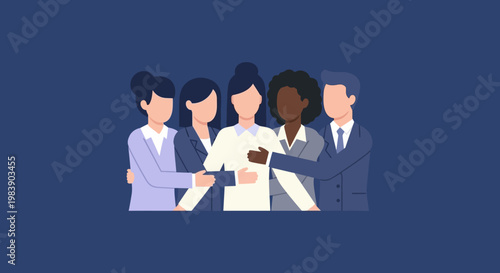 Diverse business team collaborating.