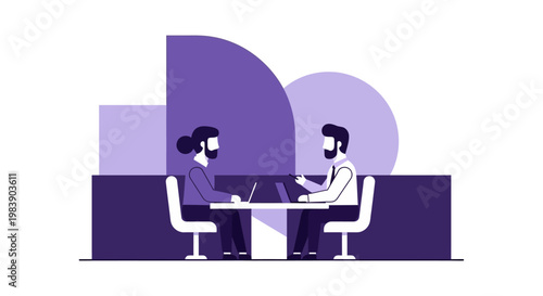 Business people sitting at table.