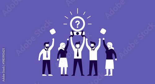 People Holding Question Mark.