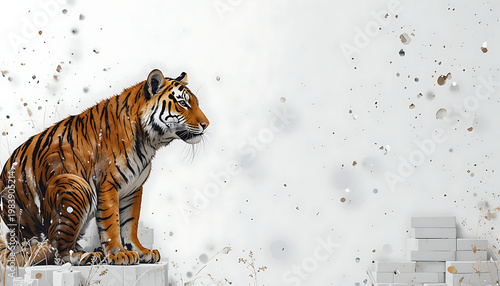 Tiger king white background 