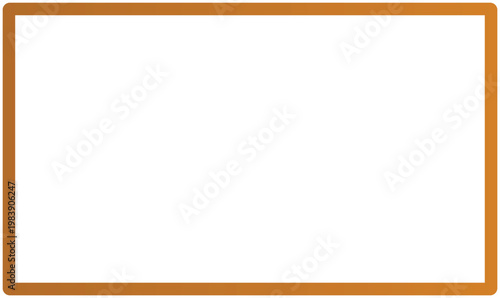 Orange Gold Thin Rectangle Frame Vector for Luxury Award Certificate and Wedding Invitation
