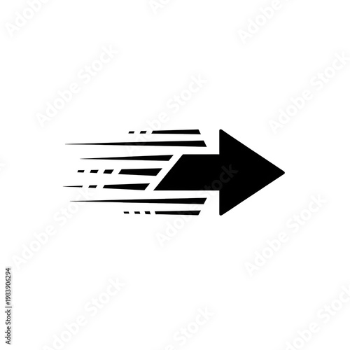 Free Download Fast Arrow Icon with Speed Lines Isolated PNG - GFXLoad