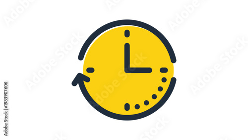 time icon refresh symbol loop arrow illustrating continuous cycle history and update progress for modern digital applications.