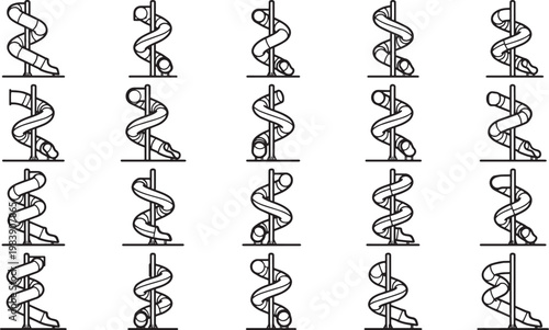 Playful spirals, perfectly arranged, capture the joy and energy of a playground adventure, promising endless fun.