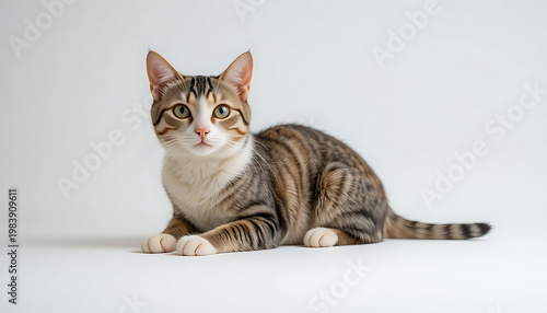 cat on white background
