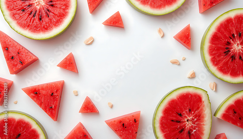 slices of watermelon on a plate