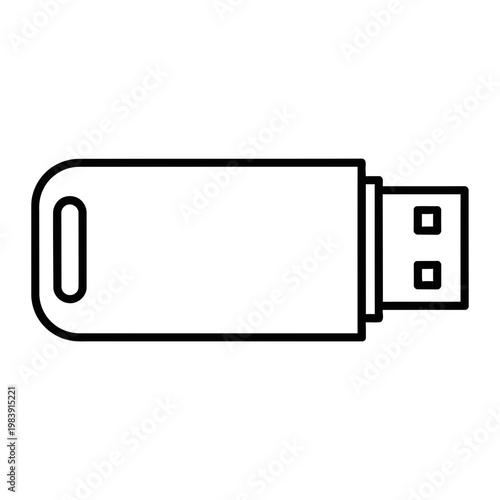 Usb flash drive icon vector graphic storage media information technology