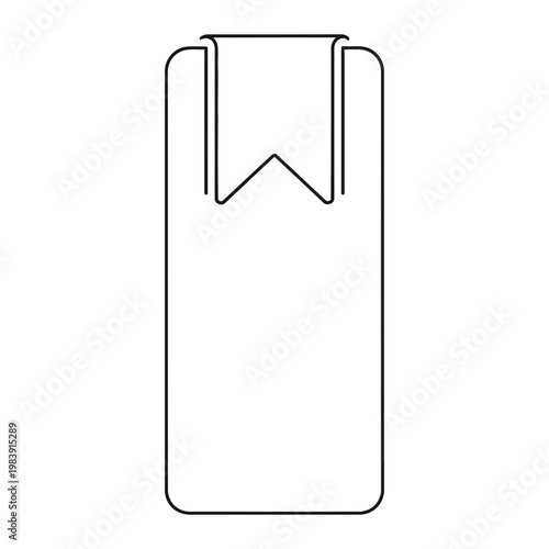 Bookmark icon with folded top bookmark document favorite reference register