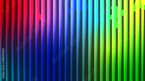 A vibrant spectrum of vertical color bands transitioning across the image