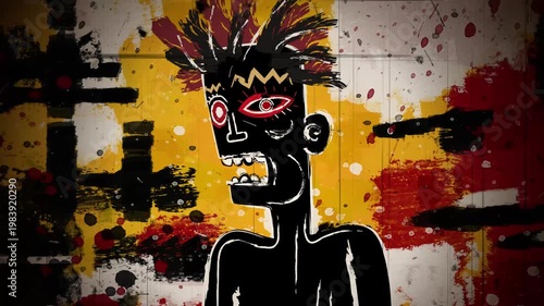 outsider art brut expressionist doodle portrait