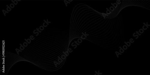 Top line dark template black background with wavy lines vector design elegant