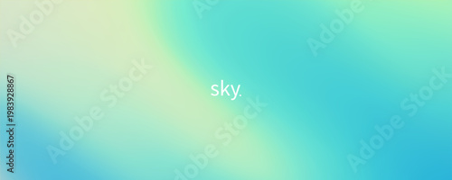 Abstract clear blue sky. Pastel rainbow. Light blue, pink and yellow color vector banner. Pastel gradient sky pattern.