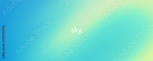 Abstract clear blue sky. Pastel rainbow. Light blue, pink and yellow color vector banner. Pastel gradient sky pattern.