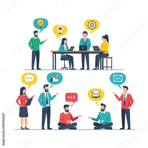 Business people communicating effectively together.