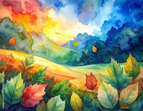 autumn landscape in the forest