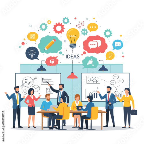 Business people discussing ideas together 2.