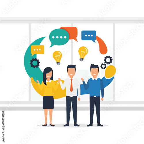 Business people discussing ideas together 3.