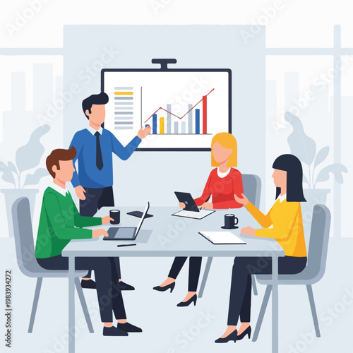 Business people in a meeting discussion 4.