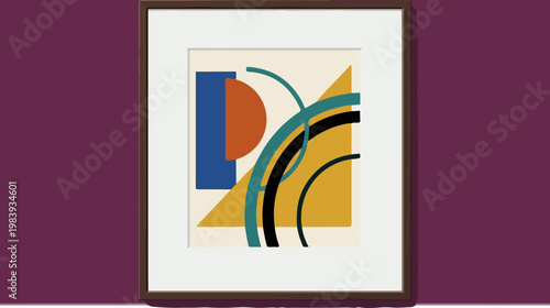 Modern Art Abstract Framed Picture.