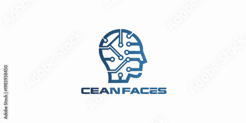 Digital brain illustration featuring circuits and a human profile outline