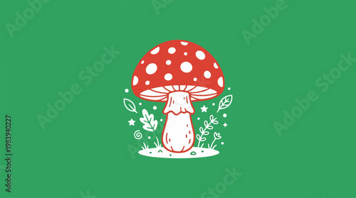 Red Mushroom with White Spots.