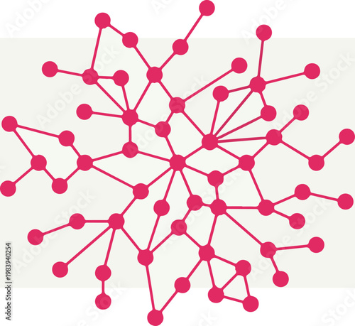 Red Network Connections Web Graphic.