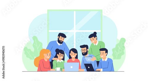 People Working on Computers Together.