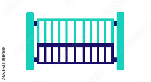 Colorful Horizontal Fence Gate.
