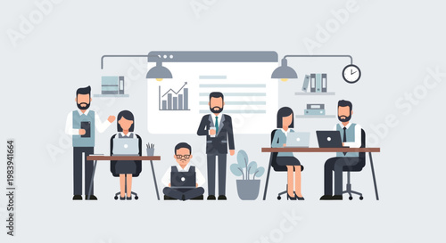 Business People in Office Meeting.