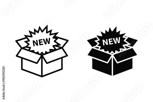 Open cardboard box with 