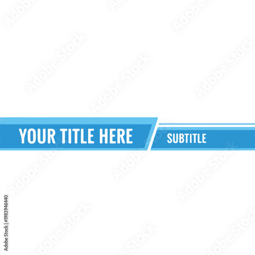 Blue Banners with White Text.