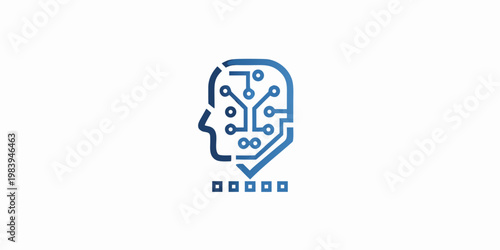 Digital human head illustration representing artificial intelligence and technology