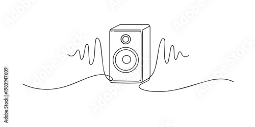 Obraz na płótnie single line speaker