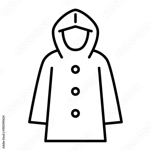 レインコートのアイコン_ベクターイラスト