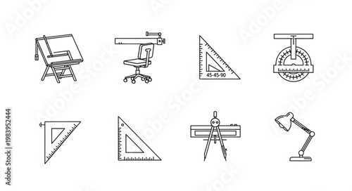Architectural Tools and Drafting Equipment Collection.