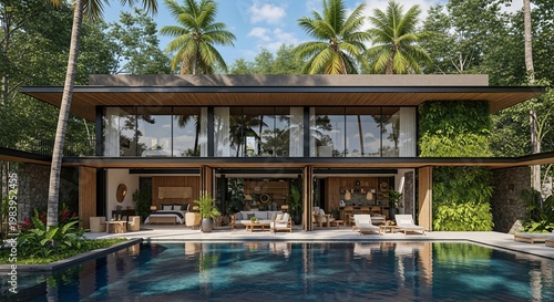 Modern luxury villa architecture exterior design