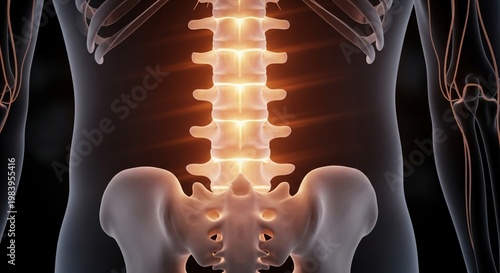 Human spine illustration