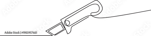 One continuous line drawing of cutter . Single line of cutter. one line icon drawing vector
