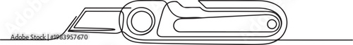 One continuous line drawing of cutter . Single line of cutter. one line icon drawing vector