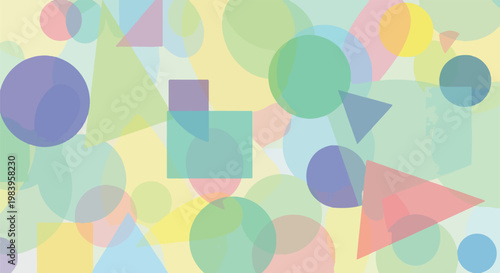 Colorful Geometric Shapes Patterns Design.