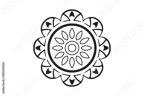 Elegant Floral Mandala Circular Ornament Vector Design
