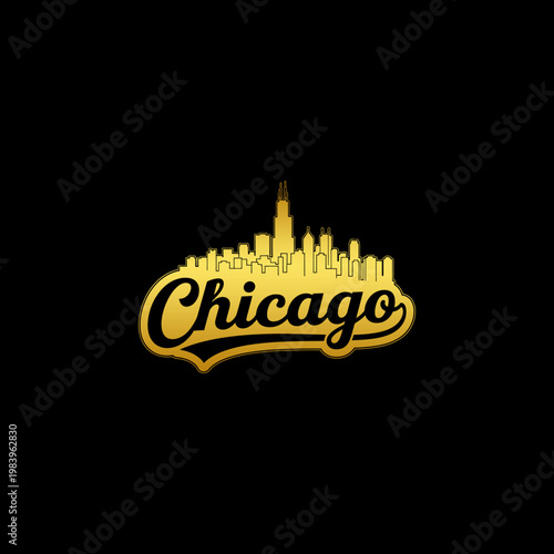 Chicago City Skyline Logo Design.